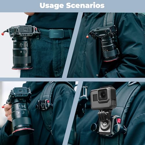 Freewell Backpack Quick Release Clamp – Universal Mount for DSLR, Mirrorless Cameras, and 1/4" Screw Devices – Lightweight, Durable Clip for Outdoor Photography - style: Backpack Quick Release Clamp