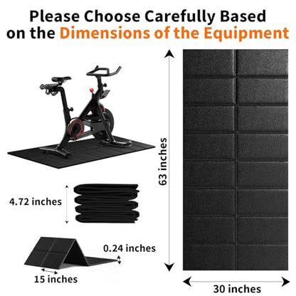 Walking Pad Treadmill Mat for Carpet Floors,63x30 Hardwood Floor Protection, Mats for Under Walking pad/Treadmill/Bike/Exercise Equipment on Carpets, Noise Shock Absorption, Stationary - size: 63"L x 30"W x 0.2"Th