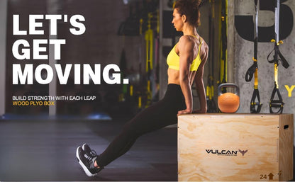 VULCAN 3-in-1 Wooden Plyo Box – Durable Ashwood Plyometric Jump Box for Home Gym and Commercial Training | Safe, Stable & Versatile for Box Jumps, Step-Ups, HIIT and Cross-Training Workouts - style: A) 3-in-1 Plyo Box - 12" x 14" x 16