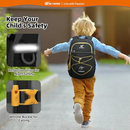 SKYSPER Kids Backpack 12L Children School Bag Child Boy Girl Pack Ages 4-8 for Traveling Day Trips Classes Camping(Black) - color: Black, size: Small