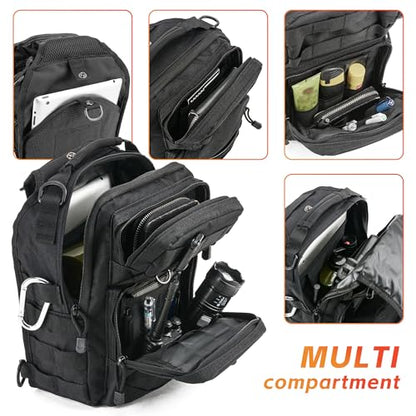 gracedon Tactical Chest Backpack Sling bag Pack Military Molle Assault Range Bags for Outdoor Sports Travel