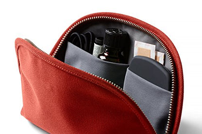 Bellroy Classic Pouch, Everyday kit, Leather and Woven Fabric (pens, Cables, Cosmetics, Personal Items) - color: Red Ochre