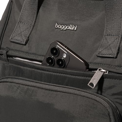 Baggallini Securtex Anti-Theft Windsor Backpack for Travel, Work & College, RFID & Locking Zipper, Up to 16" Laptop - color: Charcoal