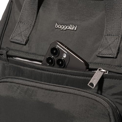 Baggallini Securtex Anti-Theft Windsor Backpack for Travel, Work & College, RFID & Locking Zipper, Up to 16" Laptop - color: Charcoal