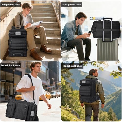 DEYACE 40L Travel Airline Backpack Men TSA Approved with Shoes Compartment | YKK-Zipper ,Fits 17.3 Inch Laptop,AER Travel Pack,Carry-on Size, Everyday Use Laptop Bag,for Weekender