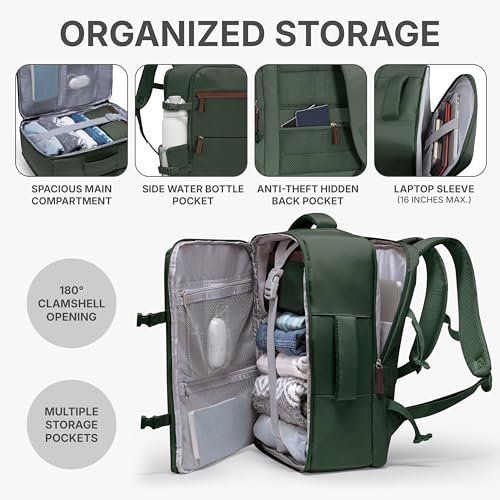 U.S. Traveler Vista Way 3-Piece Travel Set, 21-Inch Carry-on Hardside with TSA Lock, 18-Inch Travel Backpack with Laptop Sleeve, Toiletry Bag, Green - color: Green