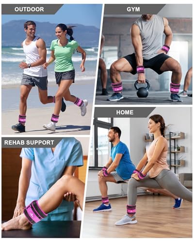 Fragraim Adjustable Ankle Weights 1-3/4/5/6/8/10/12/15/20 LBS Pair with Removable Weight for Jogging, Gymnastics, Aerobics, Physical Therapy - color: Purple, style: 2.5 lbs each( 5 lbs pair)