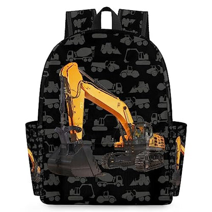 Excavator Truck Kids Backpack for Boys Girls Cool Car Preschool Toddler Backpack Kindergarten Nursery Bookbag Travel Children Lightweight School Bag - color: Excavator