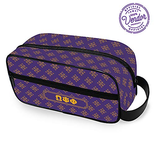 Bad Bananas Omega Psi Phi Fraternity Paraphernalia - Official Vendor - Travel Toiletry Bag - Dopp Kit - Fleur