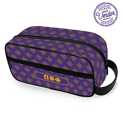 Bad Bananas Omega Psi Phi Fraternity Paraphernalia - Official Vendor - Travel Toiletry Bag - Dopp Kit - Fleur