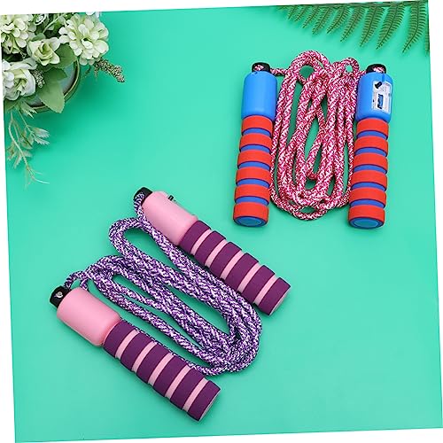 Garneck Counting Jump Rope for Adults Skipping Ropes Purple Pink Red Blue Interactive Fitness Accessories with