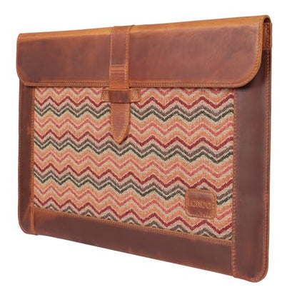 Londo Leather Sleeve Compatible with MacBook Pro 14 & Air 13-13.3 Inch (M5, M4, M3, M2, M1, Pro, Max) & iPad Pro 12.9, Premium Top Grain Leather Laptop Bag, 2020 to 2026 Models - color: Camel, size: 13-14 inches