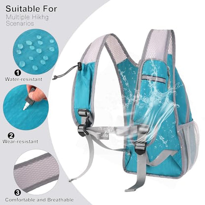 MOSISO 15L Small Hiking Backpack, Foldable Travel Daypack Lightweight Packable Back Pack for Women Men Travel Camping Outdoor, Teal Blue