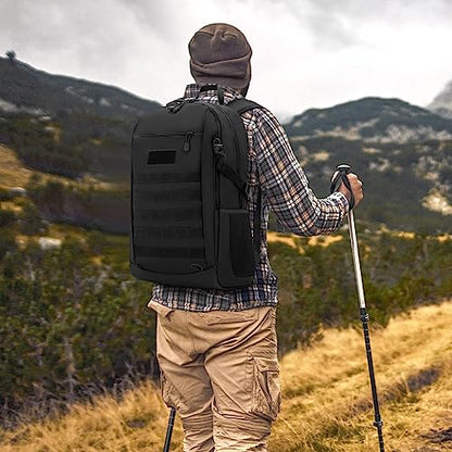 HUNTVP 10L/20L/30L Tactical Backpack Military MOLLE Backpack Rucksack Gear Tactical Assault Pack for Hunting Camping Trekking (30L-Black) - color: Black, size: 30L