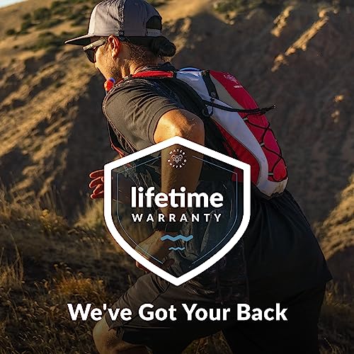 Water Buffalo Hydration Backpack - Lightweight Hydration Pack with 2L Water Bladder - Water Backpack for Hiking, Running, Biking, and Raves - Road Runner 12L Hydropack Backpack - color: Black