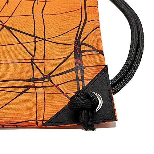 HOLYLUCK Drawstring Backpack Bag Sport Gym Sackpack - color: Metallic-orange