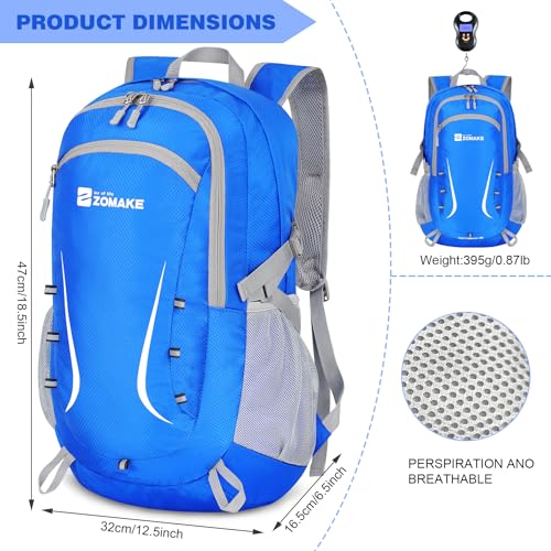 ZOMAKE Lightweight Packable Backpack 35L, Foldable Backpacks Water Resistant Collapsible Light Daypack for Hiking(Dark Blue) - color: Dark Blue B