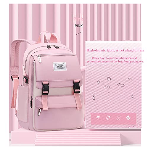 Kids Backpack Solid Color Girls Elementary Middle School Casual Daypack Lightweight Bookbag for Teens Travel Bag - color: Blue