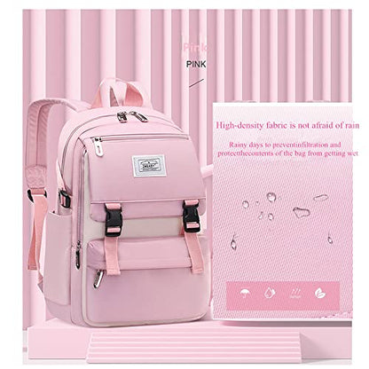 Kids Backpack Solid Color Girls Elementary Middle School Casual Daypack Lightweight Bookbag for Teens Travel Bag - color: Purple