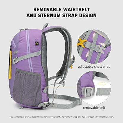 SKYSPER Small Hiking Backpack, 20L Lightweight Travel Backpacks Hiking Daypack for Women Men - color: Lantc20-purple, size: 20l