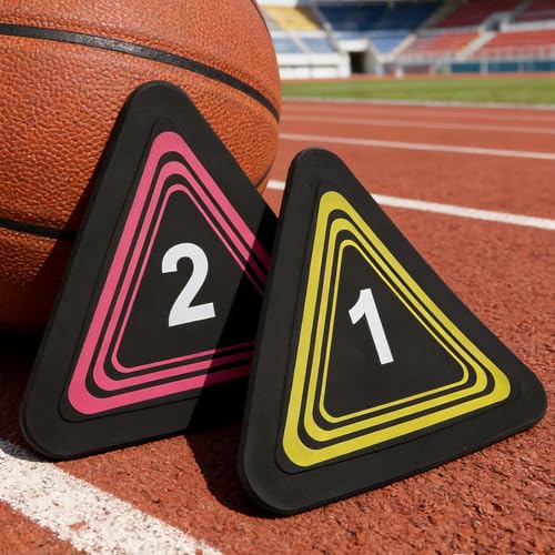 10pcs Numbered Sports Markers, 1-10 Football Training Marker, Anti-Slip Spot Floor Spots for Agility Drills, Basketball, Football Training, Sport Activities