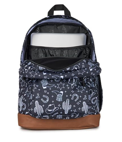 JanSport Cool Backpack with 15-inch Laptop Sleeve, Large Computer Bag Rucksack with 2 Compartments, Ergonomic Straps, Wild West Escape - color: Wild West Escape Black/Black/White