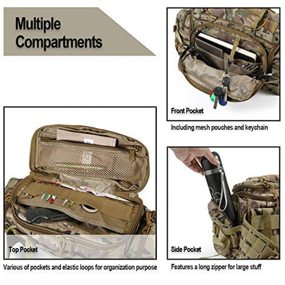 SHANGRI-LA Tactical Range Bag Outdoor Sling Backpack Hiking Fanny Waist Pack - color: Mc