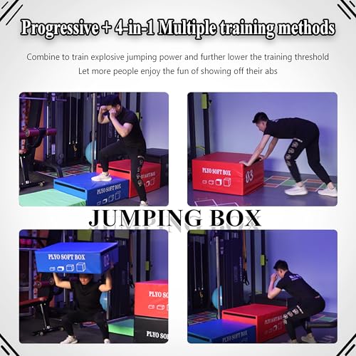 4 in 1 Foam Plyometric Box, Adjustable Height Soft Foam Jump Box Set, Non-Slip, Durable, Easy-to-Clean Soft Training Box, Suitable for Gyms, Home, Jumping, etc.(Size:02（90 * 55 * 30cm）) - size: 02（90*55*30cm）
