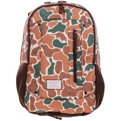 HOOEY Rockstar 20L Backpack - Compact Travel Backpack with Laptop Sleeve - Lightweight, Durable Daypack for Commuting, Hiking & Outdoor Use - Unisex Design (Camo/Brown) - color: Camo/Brown