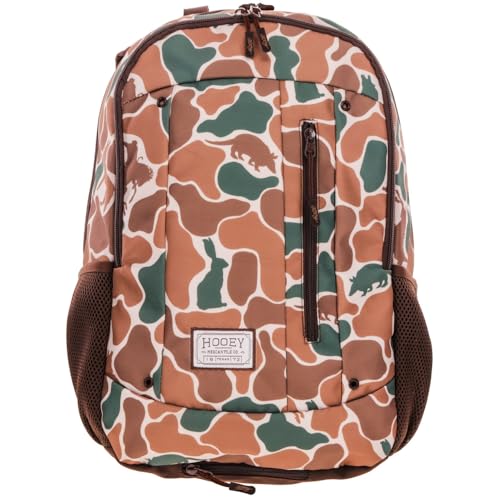 HOOEY Rockstar 20L Backpack - Compact Travel Backpack with Laptop Sleeve - Lightweight, Durable Daypack for Commuting, Hiking & Outdoor Use - Unisex Design (Camo/Brown) - color: Camo/Brown