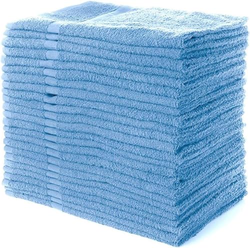 Simpli-Magic Cotton Hand Towels 16"x27" (12 Pack) – Soft Towels for Bathroom, Kitchen, Salon & Gym (Blue) - color: New Blue