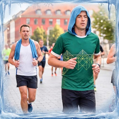 Honoson 20 Pcs12x25 Inch Cooling Hoodie Towel Bulk for Neck and Face 40x12 Inch Quick Dry Sweat Towels Instant Ice Cold Towel for Hot Weather Run Yoga Gym(Light Blue) - color: Light Blue