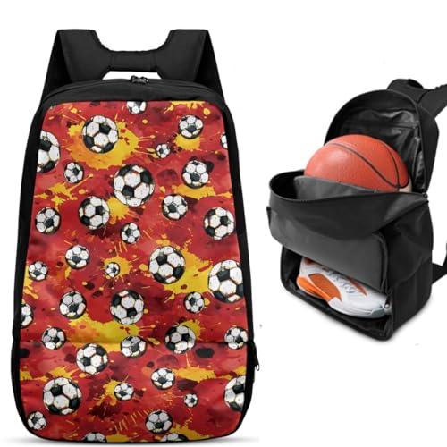 Basketball Backpack With Separate Ball Compartment And Shoes Fit Basketball Volleyball Football - color: Soccer