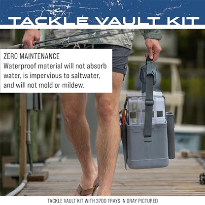 FROGG TOGGS EVA Tackle Vault, Lightweight, Customizable Fishing Tackle Bag - color: Gray, style: 3700 Kit