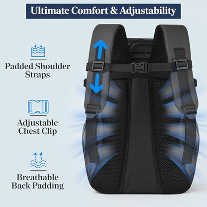 SUN CUBE Cooler Backpack 33 Can, Leakproof Insulated Backpack Cooler for Men Women, Camping Cooler Backpack for Beach Travel Hiking, Waterproof Lunch Backpack - color: Grey