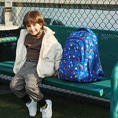 CLUCI Kids Backpack for Boys Bookbags Preschool Toddler Daycare School Bag Elementary Kindergarten Lightweight Waterproof Bluey Backpack Cars - color: 1-4 Blue Car