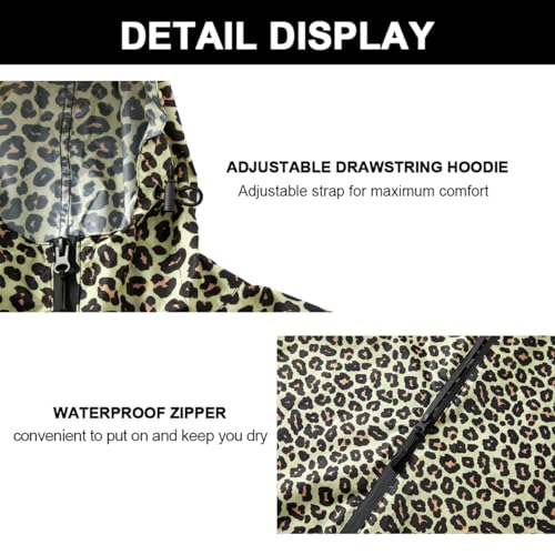 Fashion Hooded Rain Poncho Waterproof Raincoat Jacket with pocket for Women/Men/Adult - color: Pattern