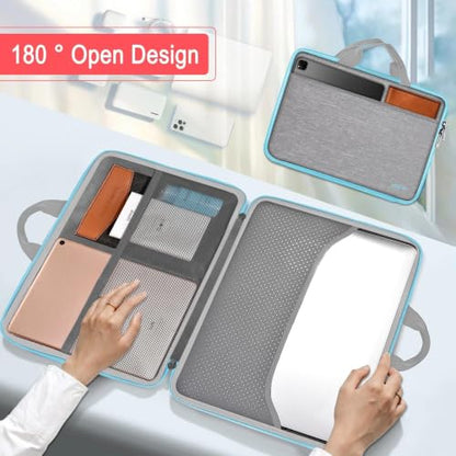 Hseok Laptop Case for MacBook Pro 14inch TSA Sleeve Handbag,Light Gray Blue - color: Light Gray-blue