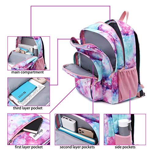 abshoo Classical Basic Womens Geometry School Backpack For College Teen Girls Water Resistant Bookbag (Geometry Blue) - color: Geometry Blue, size: 16.5 Inc