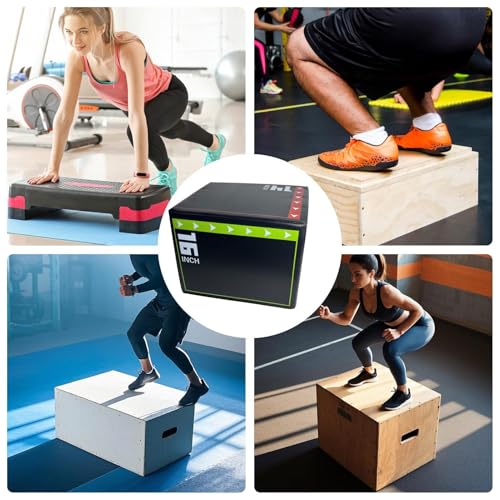 Workout Step Up Box – Shockproof Non‑Slip Jumping Box, Durable Plyo Tool | Fitness Step Up Equipment with Textured Grip Longtail, Jumping Training Equipment for Exercising Athletic Conditioning
