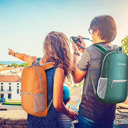 ZOMAKE Ultra Lightweight Hiking Backpack 20L, Packable Small Backpacks Water Resistant Daypack for Women Men(Orange) - color: Orange