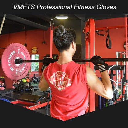 Weightlifting Gloves Padded Workout Gloves with Wrist Wrap Support Gym Gloves for Men Women Gym Exercise Fitness Training Lifting Dumbbell - size: Small
