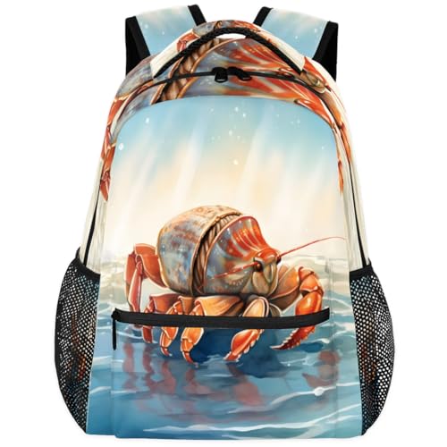 Pardick Hermit Crab Backpacks Travel Backpack for Women Men Waterproof Bookbag Laptop Backpack with Compartment Traveling Back Pack for Work, Gym, Sport, - color: Hermit Crab