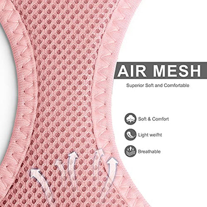 Fida Cat Harness and Leash Set for Walking Kitten and Puppy, Escape Proof Kitten Harness with Breathable Lightweight Soft Mesh, Adjustable Reflective Step-in Design. (XXXS, Pink) - color: Pink, size: XXXS (Neck:10.2"-11.4"; Girth:11.4"-12.6")