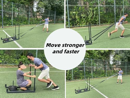 Weight Sled for Training Push Pull Workout Sled Football Speed Training Equipment Fitness Sled for Athletic Exercise, Speed Improvement and Strength Training