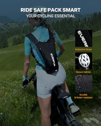 EVERFUN Hydration Backpack Running Vest Small Hiking Water Backpack with 1.5L Water Bladder for Women Men, Lightweight Reflective Phone Holder Hydro Pack for Trail Running, Biking, Race, Marathons - style: Aqua