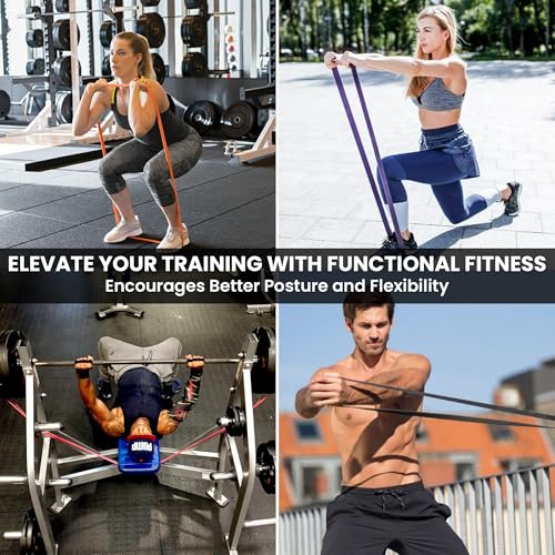 Rubberbanditz Pull Up Assist Resistance Bands Heavy Duty Loop Exercise Workout Bands for Powerlifting, Mobility, and Stretching - color: Orange