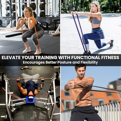 Rubberbanditz Pull Up Assist Resistance Bands Heavy Duty Loop Exercise Workout Bands for Powerlifting, Mobility, and Stretching - color: Orange