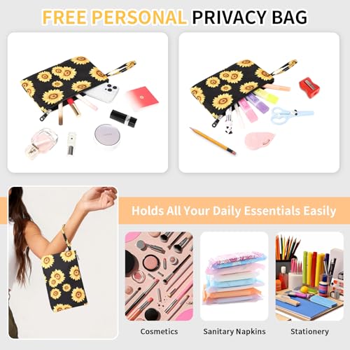 MUSEVOS Clear Backpack for School, Heavy Duty PVC Transparent Bookbag for Girls Stadium Approved See Through Backpack, Sunflowers - color: Sunflowers