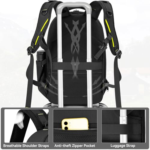 Camera Backpack, Hardshell DSLR/SLR/Mirrorless Photography Camera Bag with Rain Cover, Waterproof Hard Shell Camera Case with Tripod Holder & 15.6" Laptop Compartment Compatible with Canon/Nikon/Sony - color: Black
